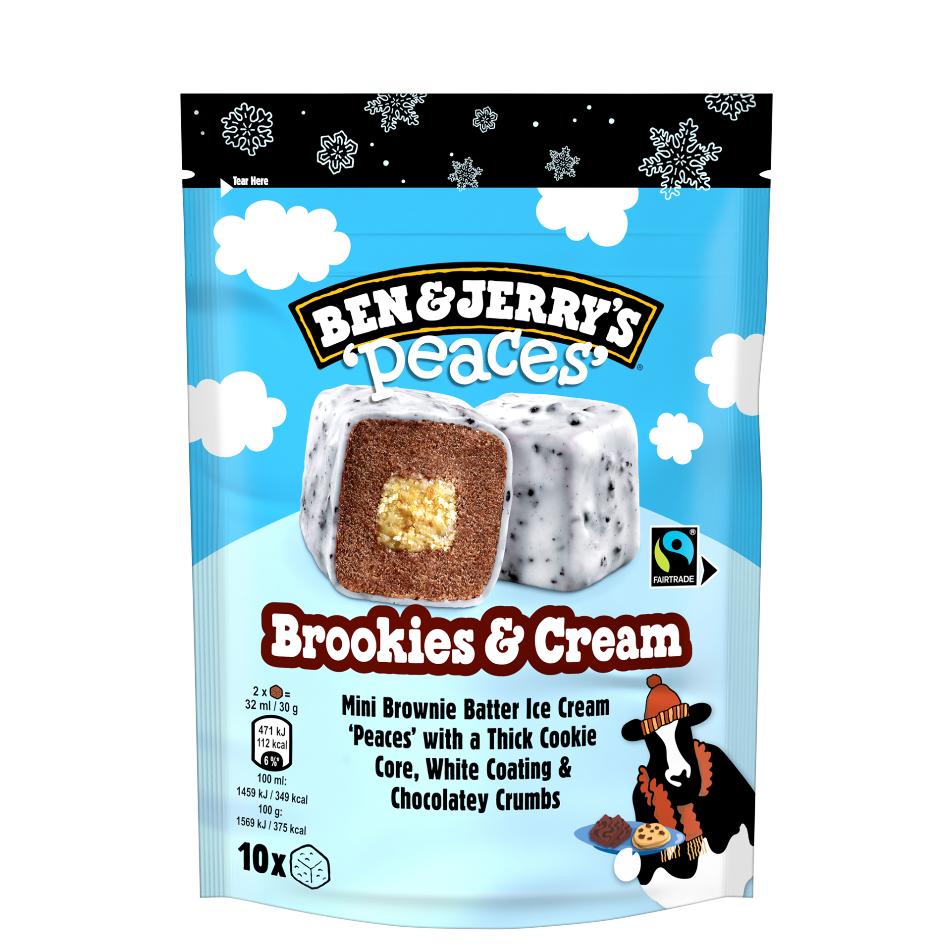 Brookies & Cream Peaces Original Ice Cream bag